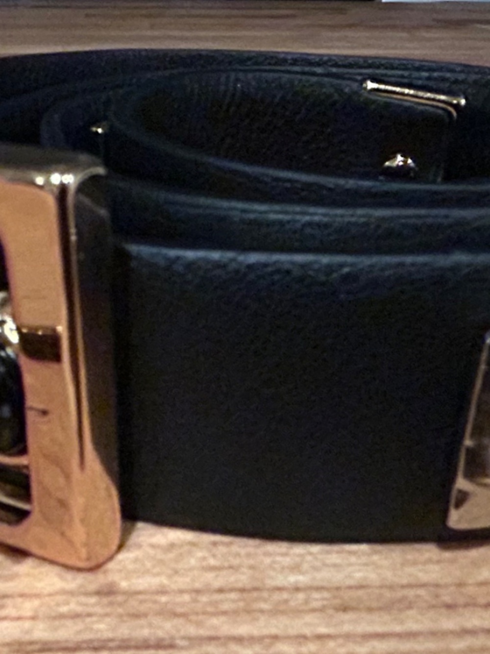 Aureum Collective Black Leather Belt with two tone hardware - Picture 7 of 10